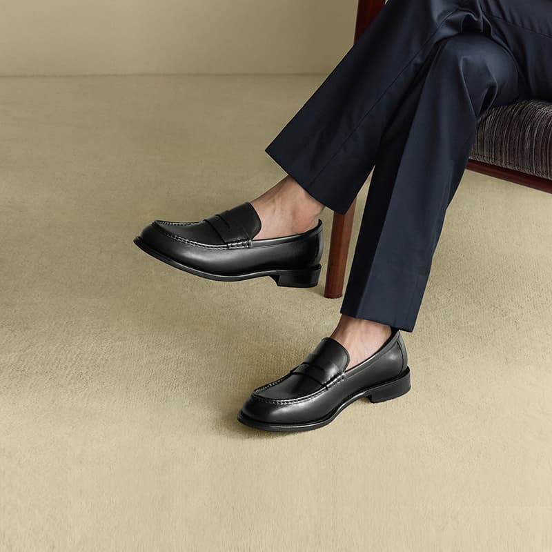 Ботинки THOM WILLS Бизнес-коммутация Универсальная Обувь Slip-ON Повседневная Мужская Черная - изображение 7