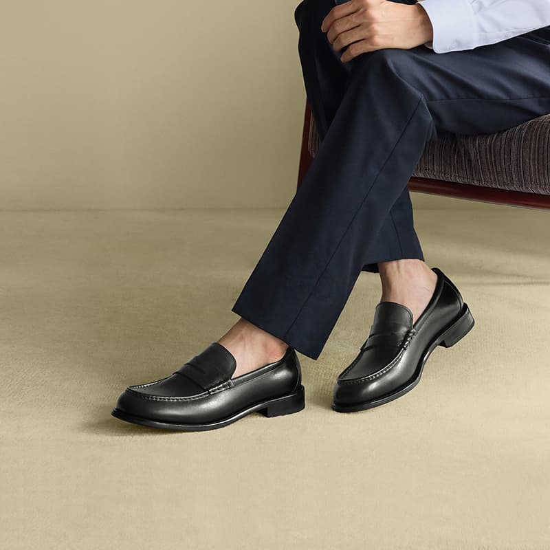 Ботинки THOM WILLS Бизнес-коммутация Универсальная Обувь Slip-ON Повседневная Мужская Черная - изображение 6