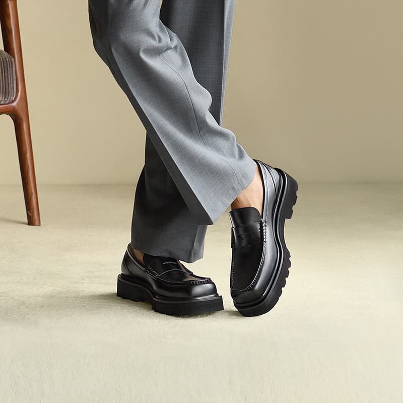 Кроссовки THOM WILLS Модный тренд Британский стиль Slip-On Повседневная обувь Мужская Черная - изображение 6