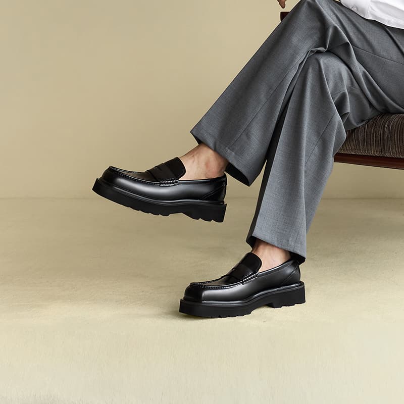 Кроссовки THOM WILLS Модный тренд Британский стиль Slip-On Повседневная обувь Мужская Черная - изображение 8