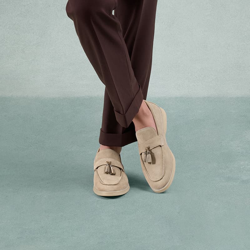 Лоферы THOM WILLS Британский стиль Бизнес Casual Замша Slip-ON Лоферы Мужские - изображение 8