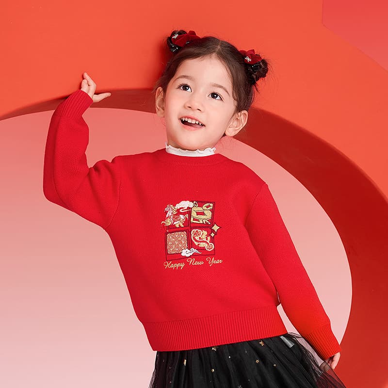 BALABALA Свитер Chinese New Year FW25 Детский - изображение 5