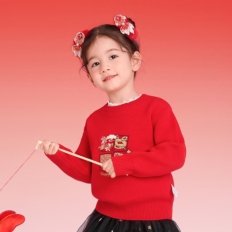 BALABALA Свитер Chinese New Year FW25 Детский - изображение 4