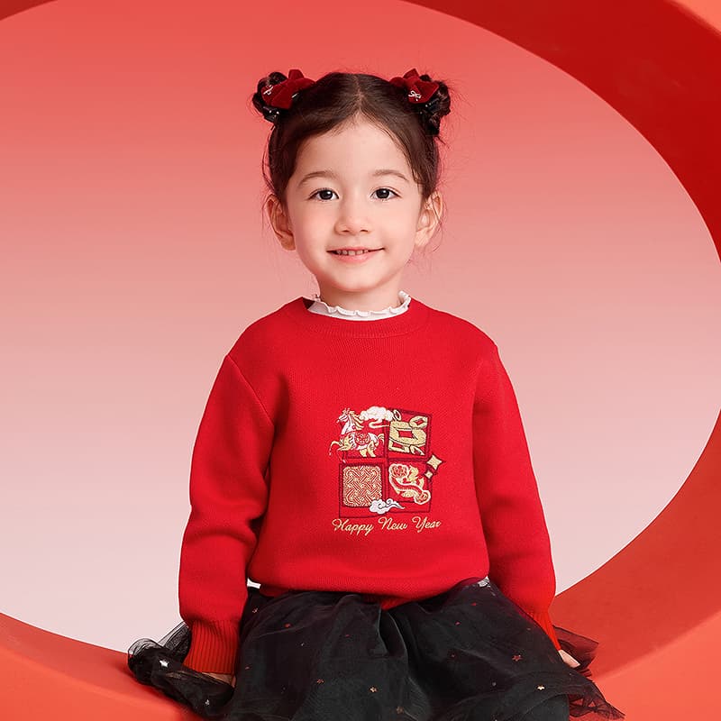 BALABALA Свитер Chinese New Year FW25 Детский - изображение 3
