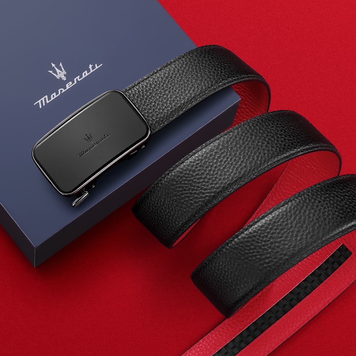 Ремень Maserati Коровья кожа Сплав Кожаные ремни Мужской Ширина корпуса 3,5 см - изображение 5