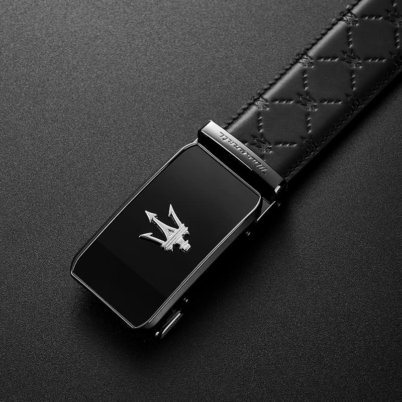 Ремень Maserati Ремни из коровьей кожи мужской черный 3,5 см - изображение 4