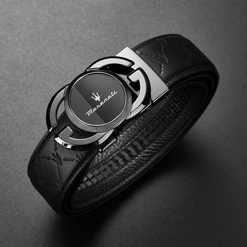 Ремень Maserati Ремни из коровьей кожи мужской металлический 3,5 см автоматическая застежка ремень - изображение 5
