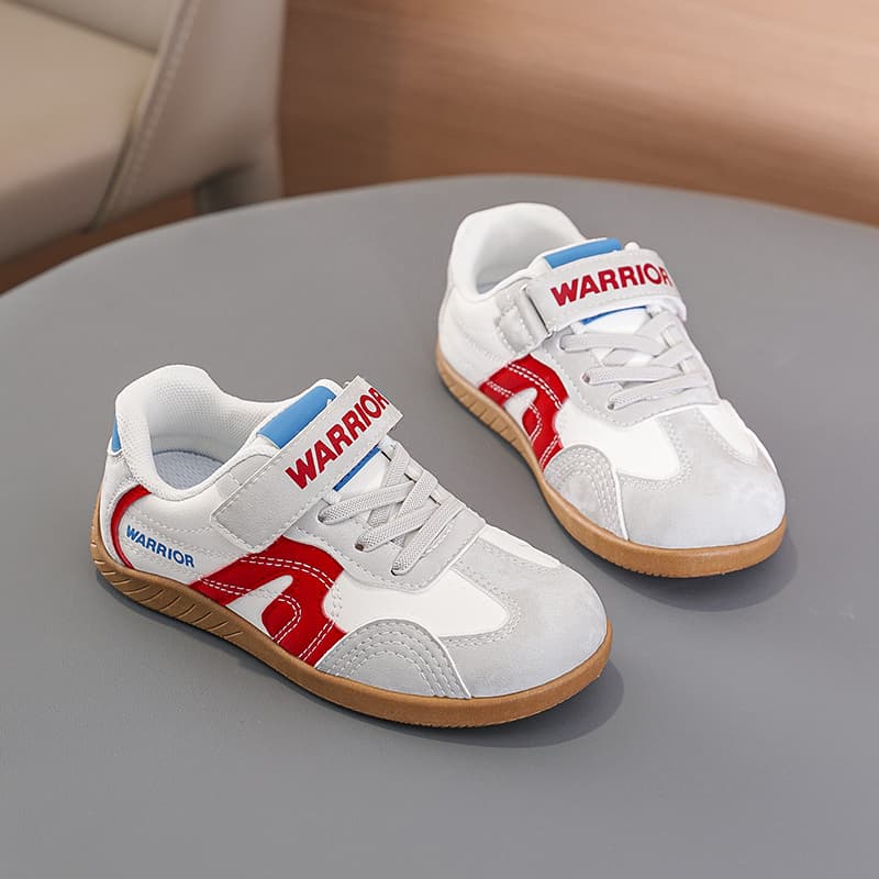 Кроссовки Warrior Детская повседневная обувь Низкий топ Белый Серый Красный Kids - изображение 3