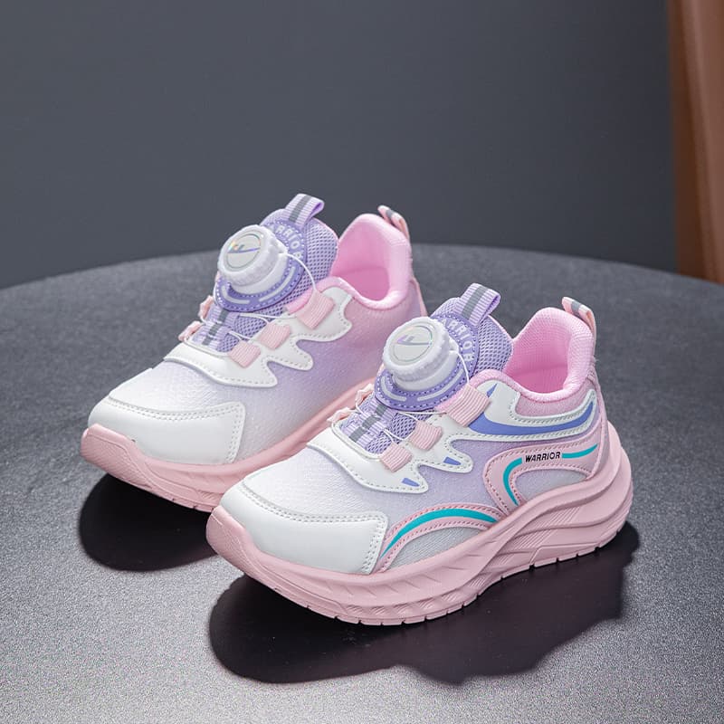 Кроссовки Warrior Детские беговые кроссовки Low Топ Бежево-фиолетовый Розовый Kids - изображение 2