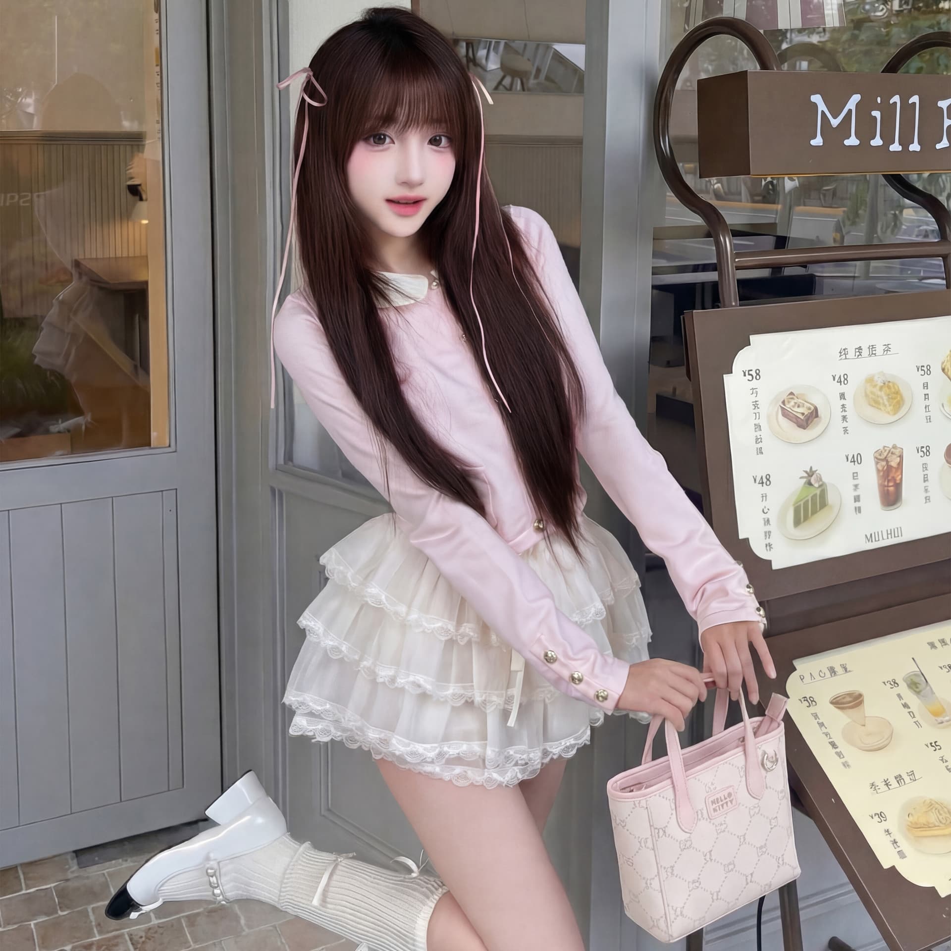 Сумка Санрио ПУ (полиуретан) Сумка Women's White Розовый - изображение 3