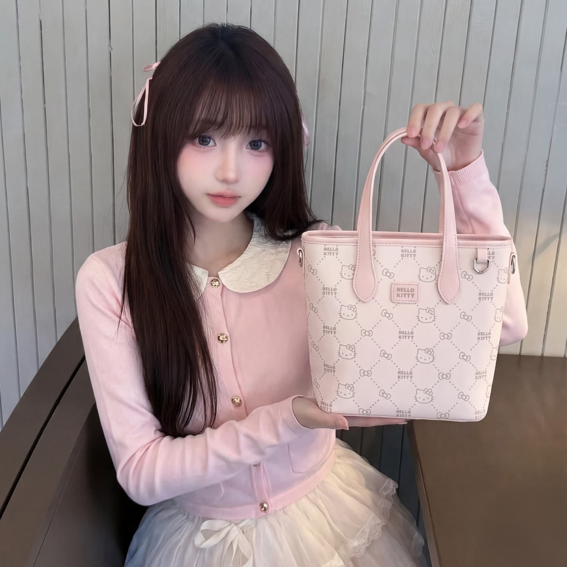 Сумка Санрио ПУ (полиуретан) Сумка Women's White Розовый - изображение 7