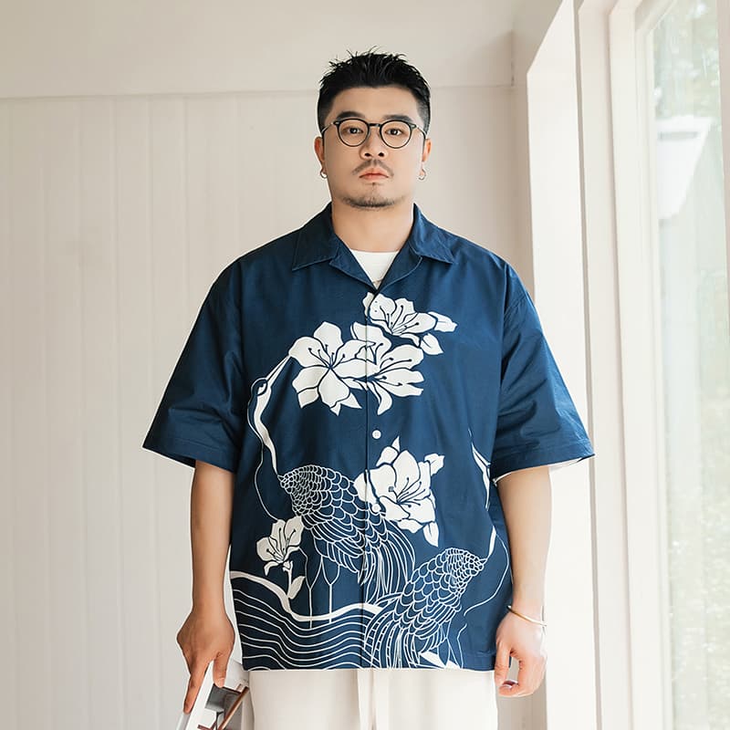 Рубашка WAYNEXZAVIER Blue Men's Shirts WAYNEXZAVIER Синий Мужские Рубашки - изображение 3