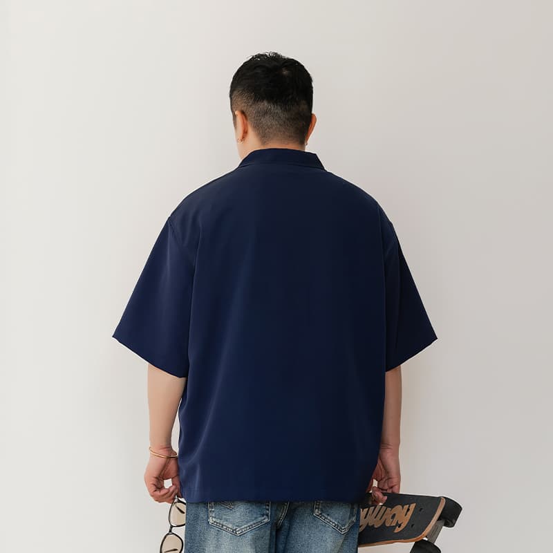 Рубашка WAYNEXZAVIER Blue Men's Shirts WAYNEXZAVIER Синий Мужские Рубашки - изображение 5