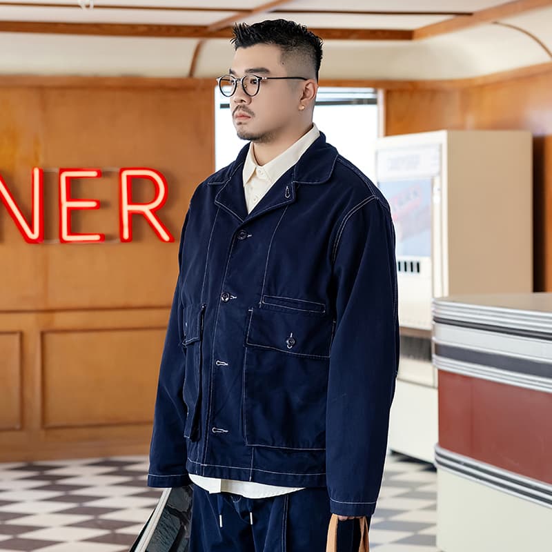 Куртка WAYNEXZAVIER Blue Men's Jackets WAYNEXZAVIER Синий Мужские Куртки - изображение 6