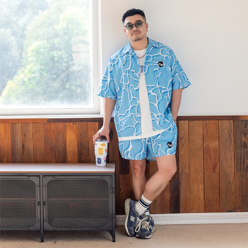 Рубашка WAYNEXZAVIER Blue Men's Shirts WAYNEXZAVIER Синий Мужские Рубашки - изображение 7