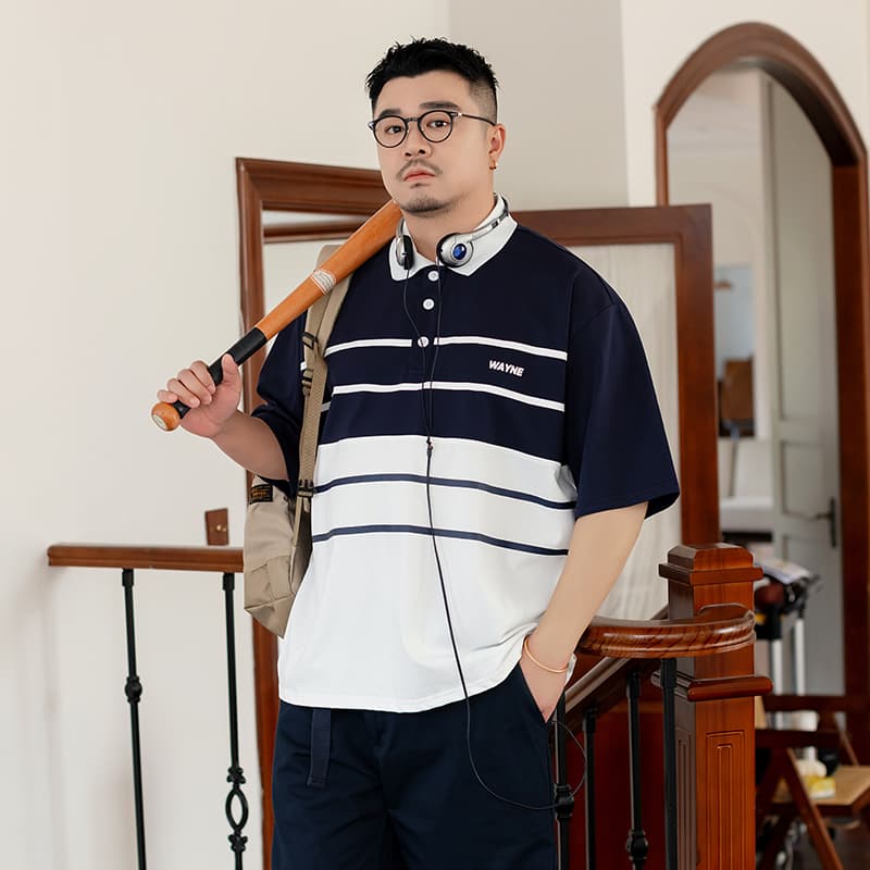 Поло WAYNEXZAVIER Blue Men's Polo - изображение 7