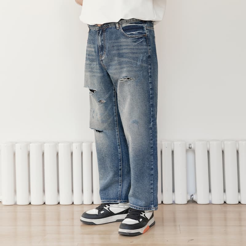 Штаны WAYNEXZAVIER Blue Men's Jeans WAYNEXZAVIER Синий Мужской Джинсы - изображение 4