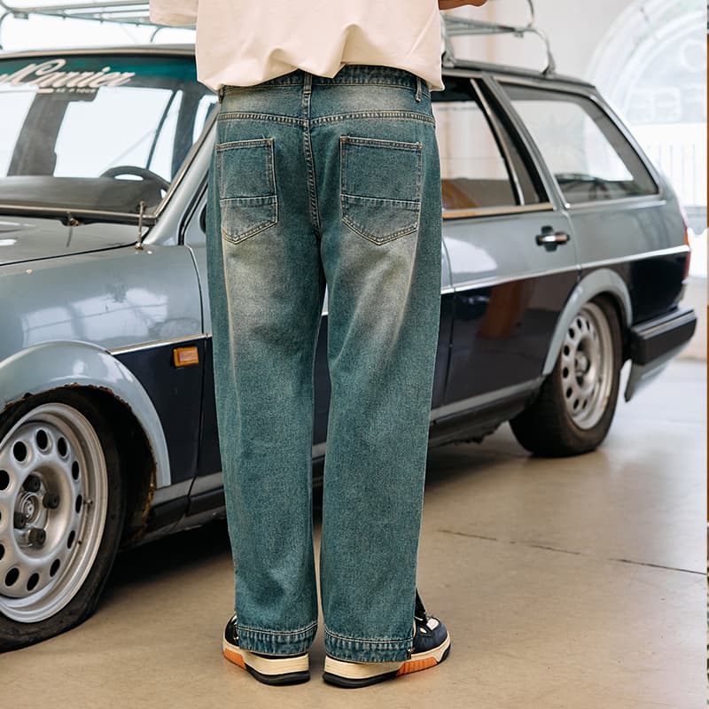 Штаны WAYNEXZAVIER Blue Men's Jeans WAYNEXZAVIER Синий Мужской Джинсы - изображение 4