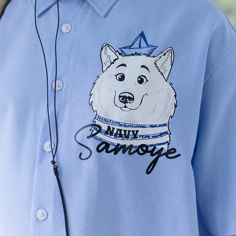 Рубашка WAYNEXZAVIER Blue Men's Shirts WAYNEXZAVIER Синий Мужские Рубашки - изображение 5