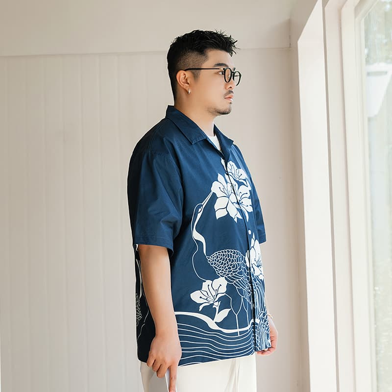 Рубашка WAYNEXZAVIER Blue Men's Shirts WAYNEXZAVIER Синий Мужские Рубашки - изображение 4