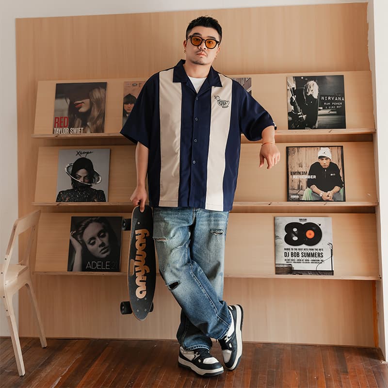 Рубашка WAYNEXZAVIER Blue Men's Shirts WAYNEXZAVIER Синий Мужские Рубашки - изображение 6