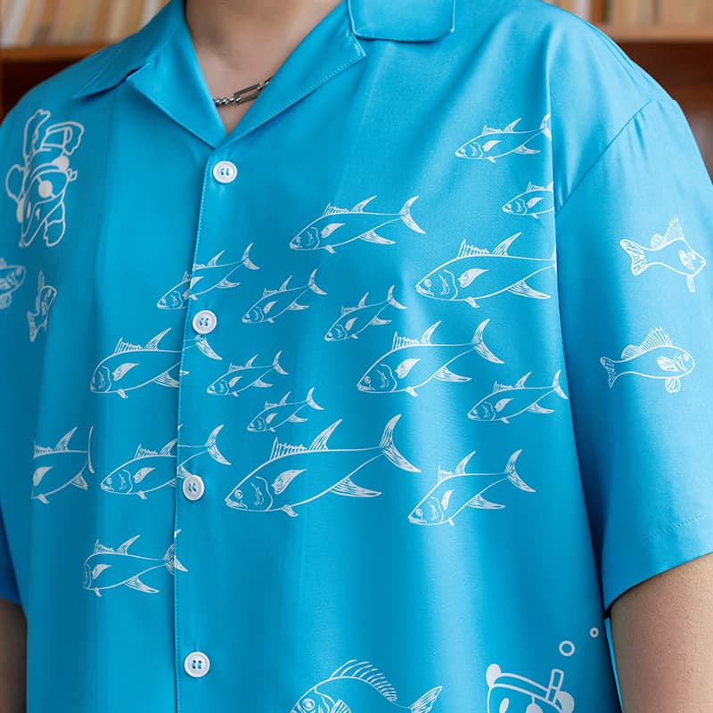 Рубашка WAYNEXZAVIER Blue Men's Shirts WAYNEXZAVIER Синий Мужские Рубашки - изображение 5