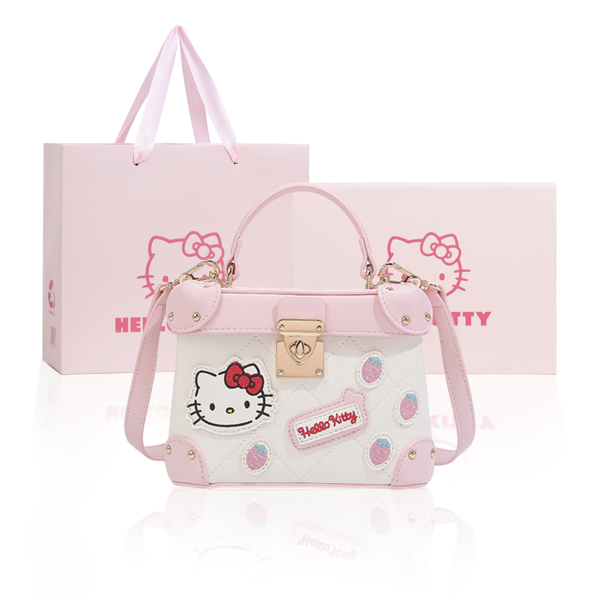 Сумка Sanrio Синтетическая кожа ПУ (полиуретан) Сумка через плечо Стандартная Женская Розовая - изображение 2