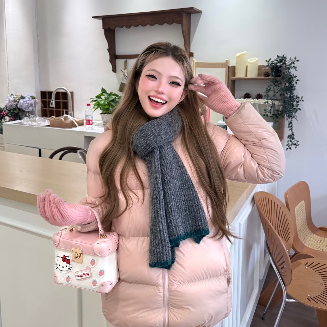 Сумка Sanrio Синтетическая кожа ПУ (полиуретан) Сумка через плечо Стандартная Женская Розовая - изображение 3