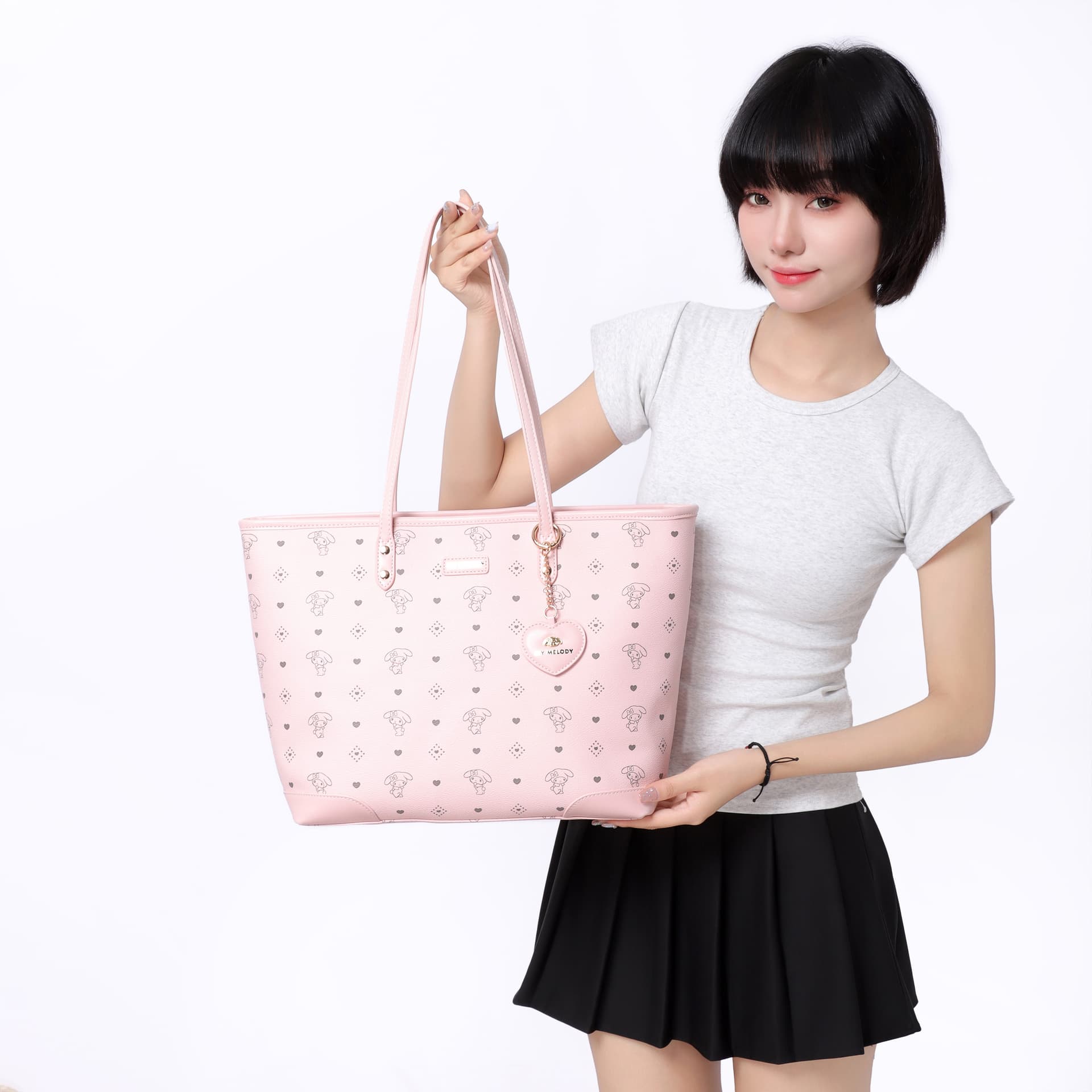 Мини-сумка Sanrio Сумка из синтетической кожи сумка для покупок сумка через плечо стандартная женская розовая - изображение 5