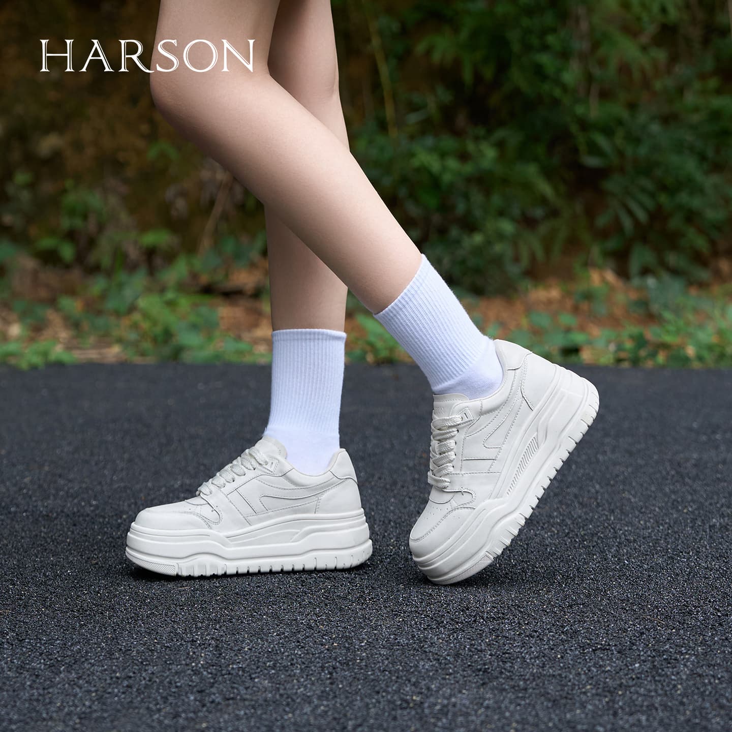 Кроссовки HARSON Коровья кожа Легкие и Дышащие Низкие Кроссовки для Скейтбординга Женские - изображение 4