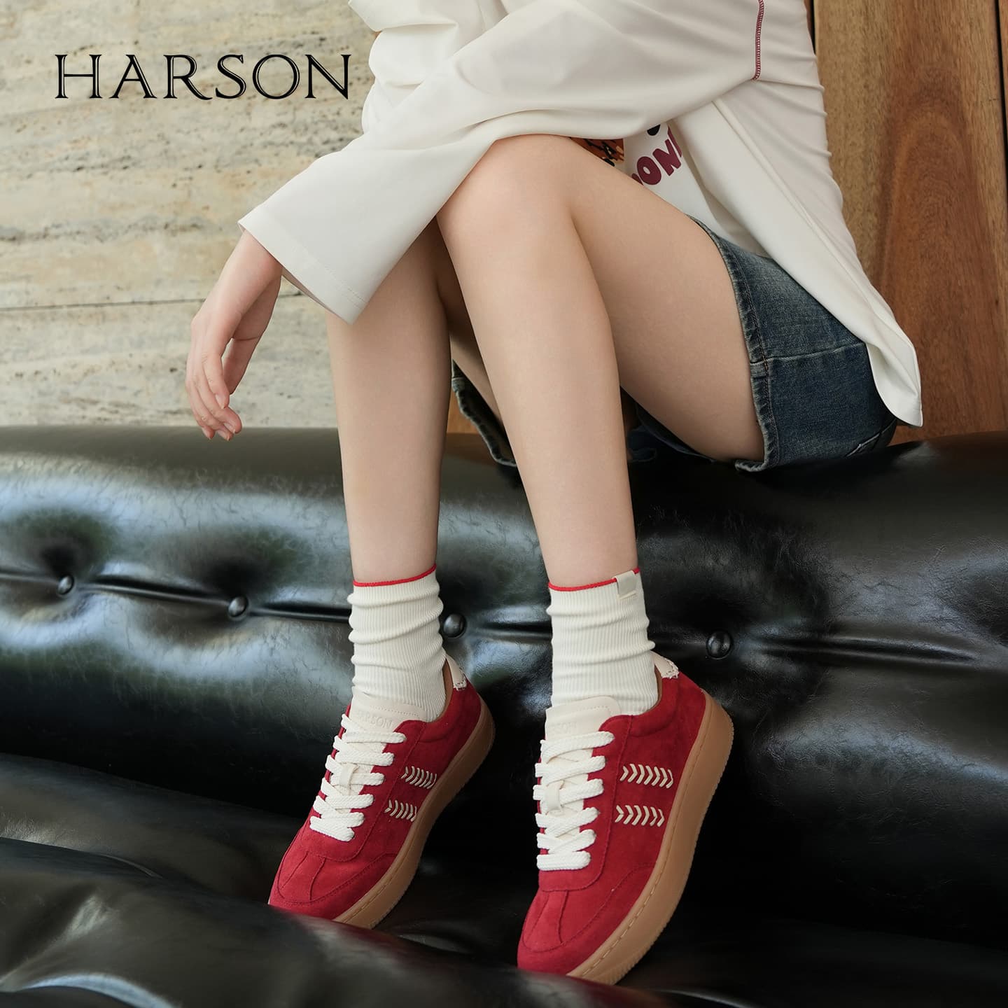 Кроссовки HARSON Дышащие Низкие Кеды Немецкого Стиля Женские - изображение 6