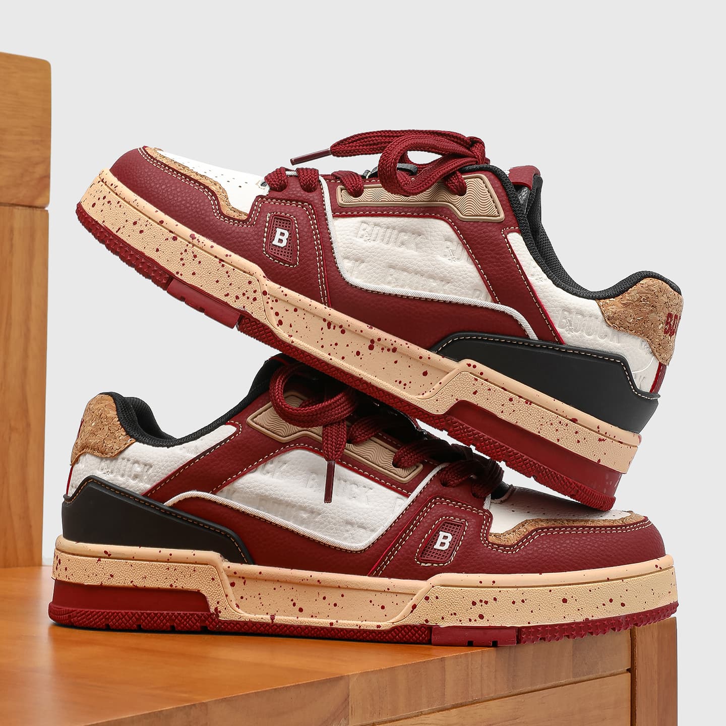 Кроссовки B.DUCK Galloping Horse Welcome Spring Collection TRAINER Принт Пара Уличный стиль Увеличение Высоты Низкий Топ - изображение 3