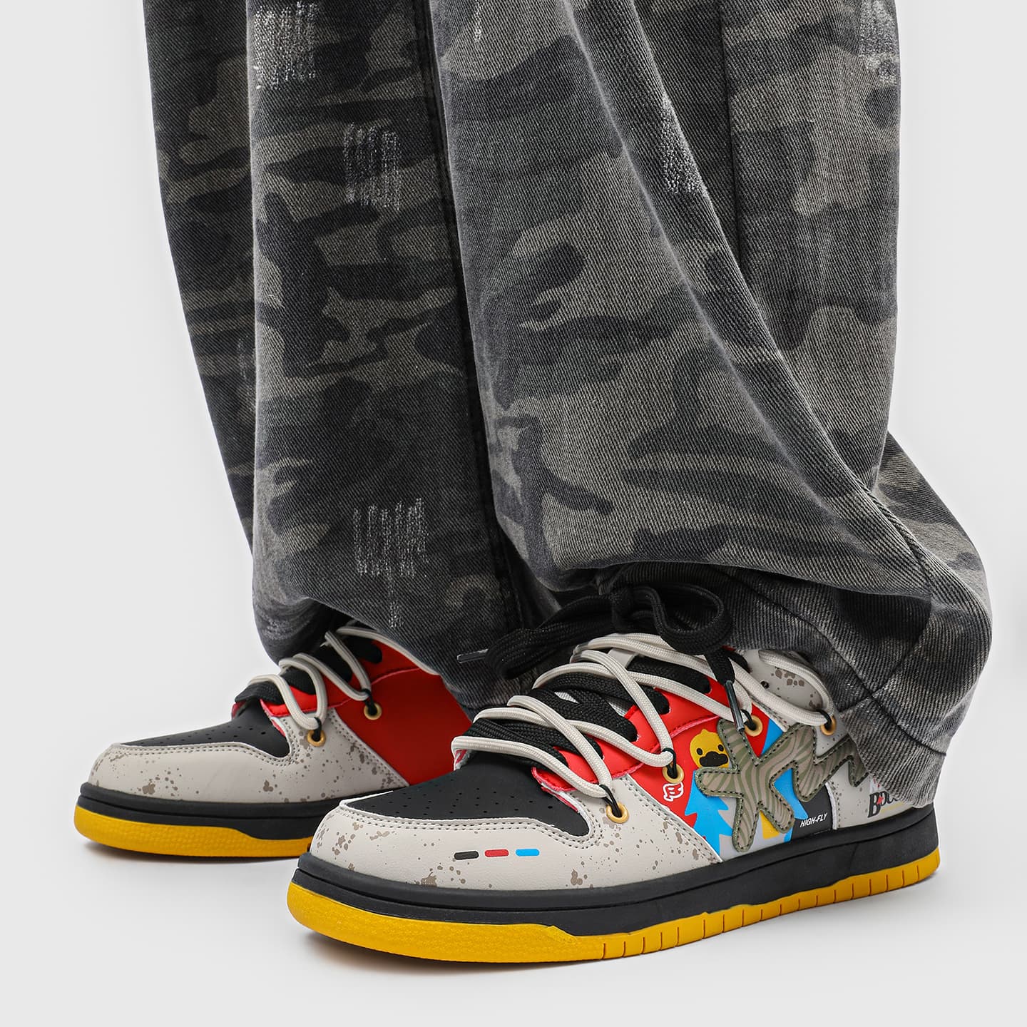 Кроссовки B.DUCK Hook Storm Lightning Летний Милый Мультяшный Дофаминовая Одежда Цветовые Блоки - изображение 7