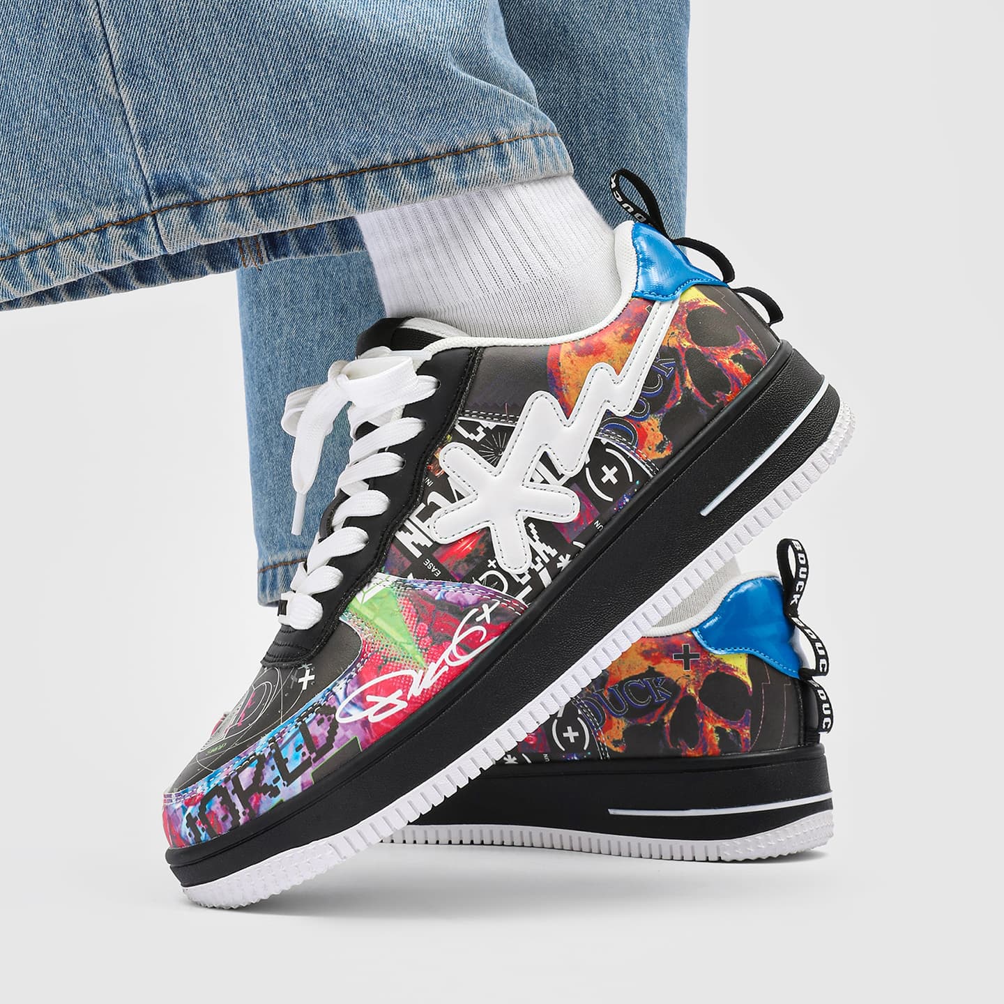 Кроссовки B.DUCK Hook Storm Lightning Ослепительный цвет Нота Beat Уличный Hip Hop Элемент - изображение 2