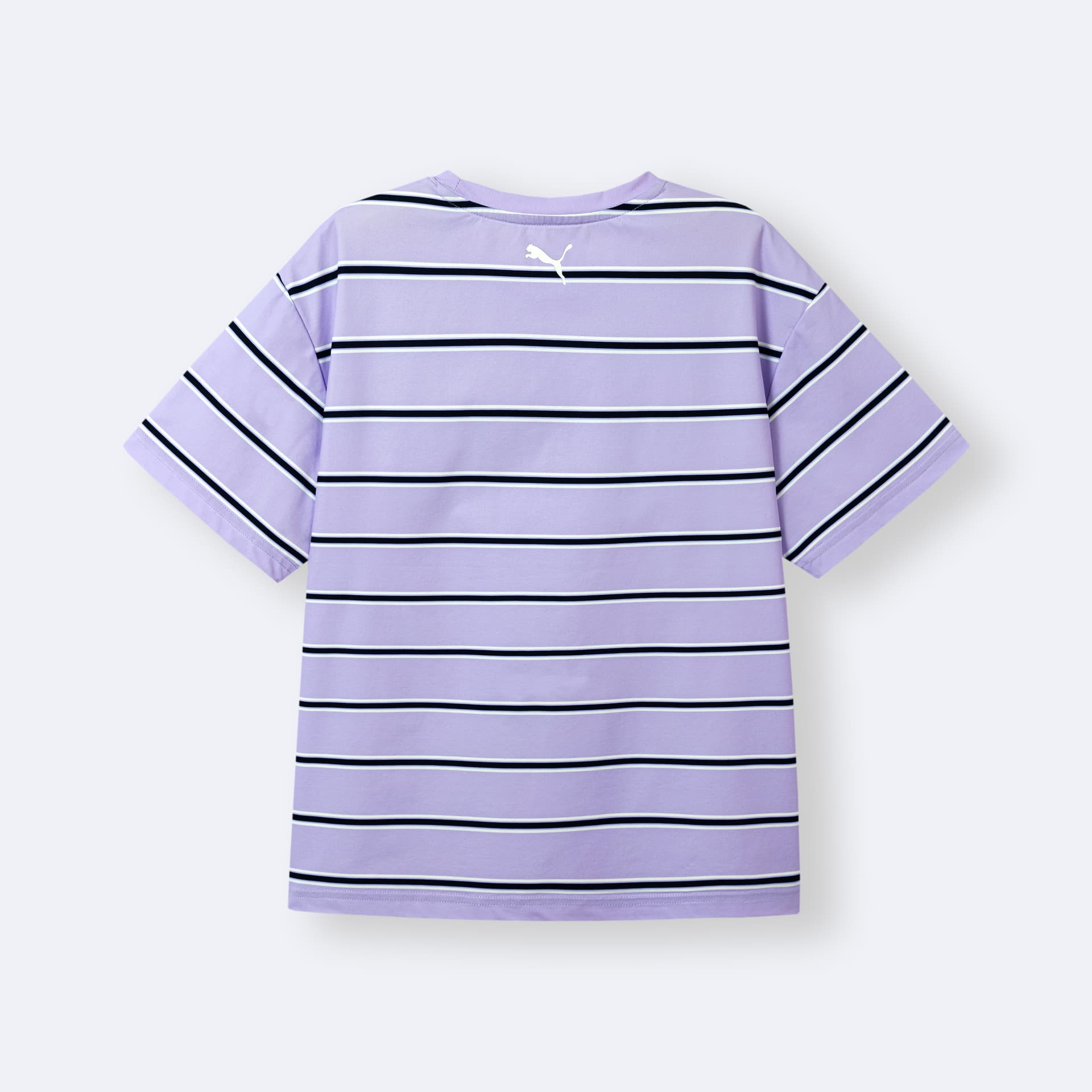 Футболка PUMA T-Shirt Фиолетовый Белый Унисекс - изображение 2