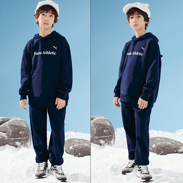 PUMA Темно-синий 80802 Детские Толстовки - изображение 3