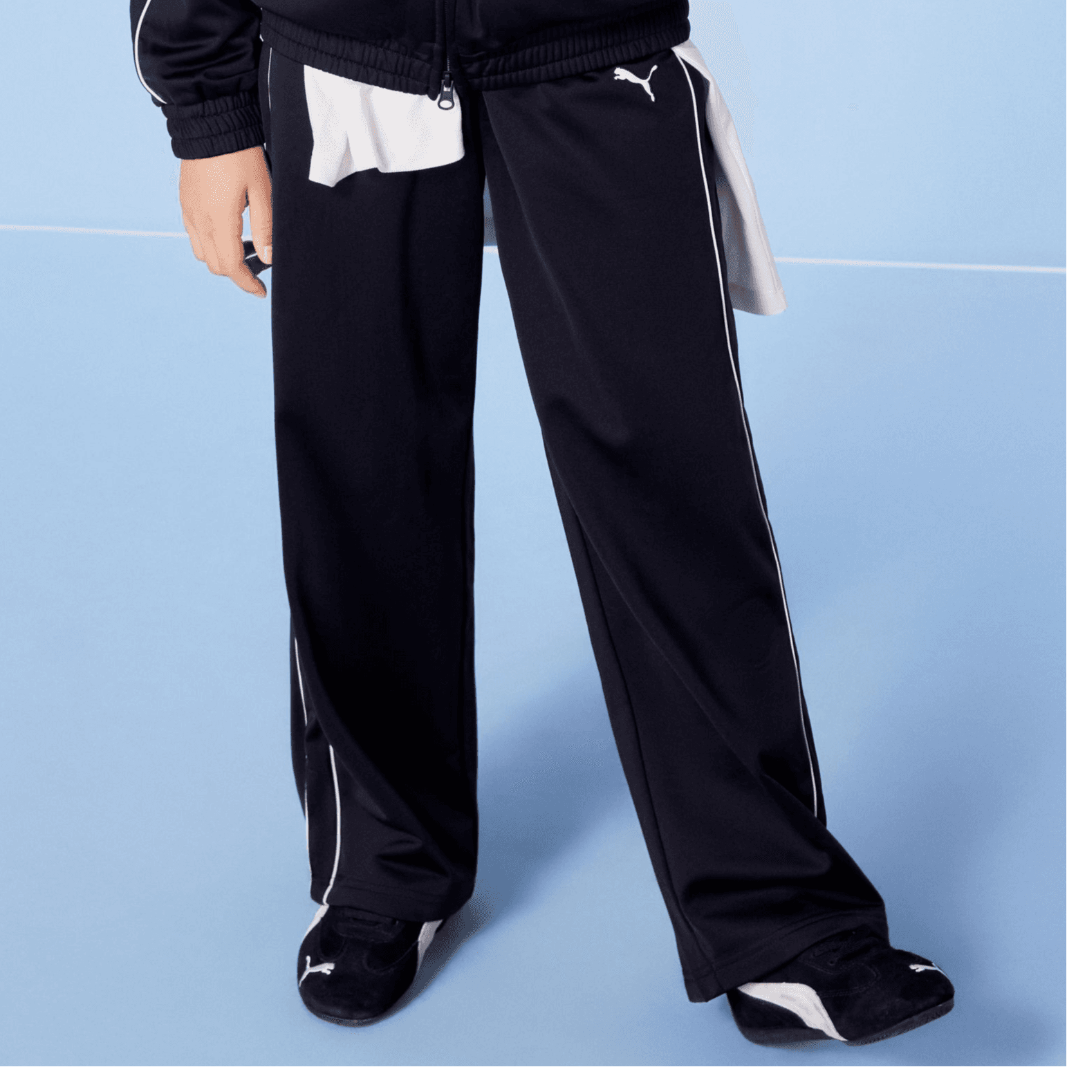 PUMA Sportstyle Умеренный Спортивные трикотажные брюки Осенний Унисекс Черный - изображение 4
