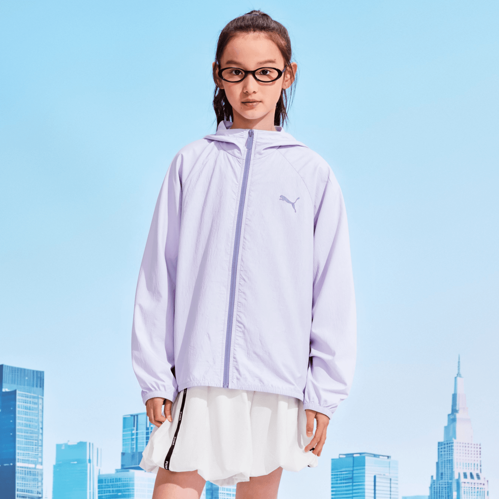 PUMA Kids Одежда с защитой от солнца Фиолетовый Унисекс - изображение 3
