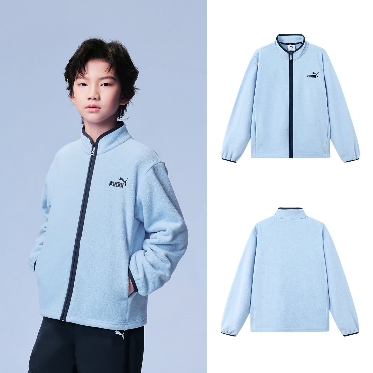 PUMA Ледяной Синий 80902 Kids Топы - изображение 3
