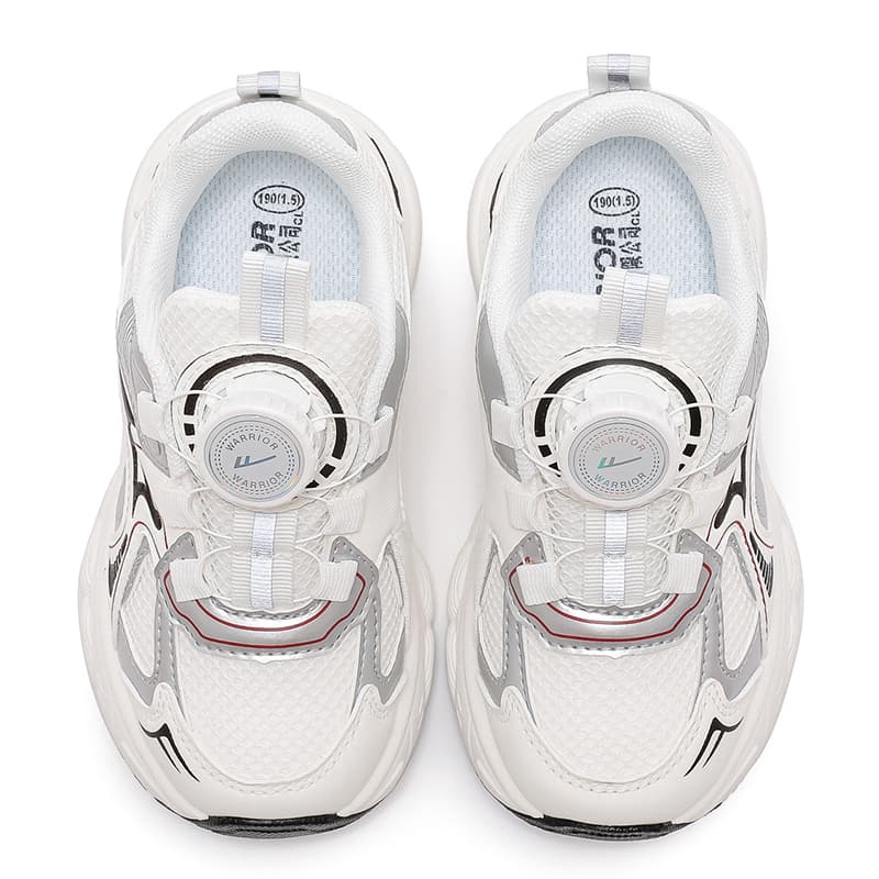 Кроссовки Warrior Cloud Sail Collection Детские беговые кроссовки Низкий топ Белый Серебряный Черный KIDS - изображение 5