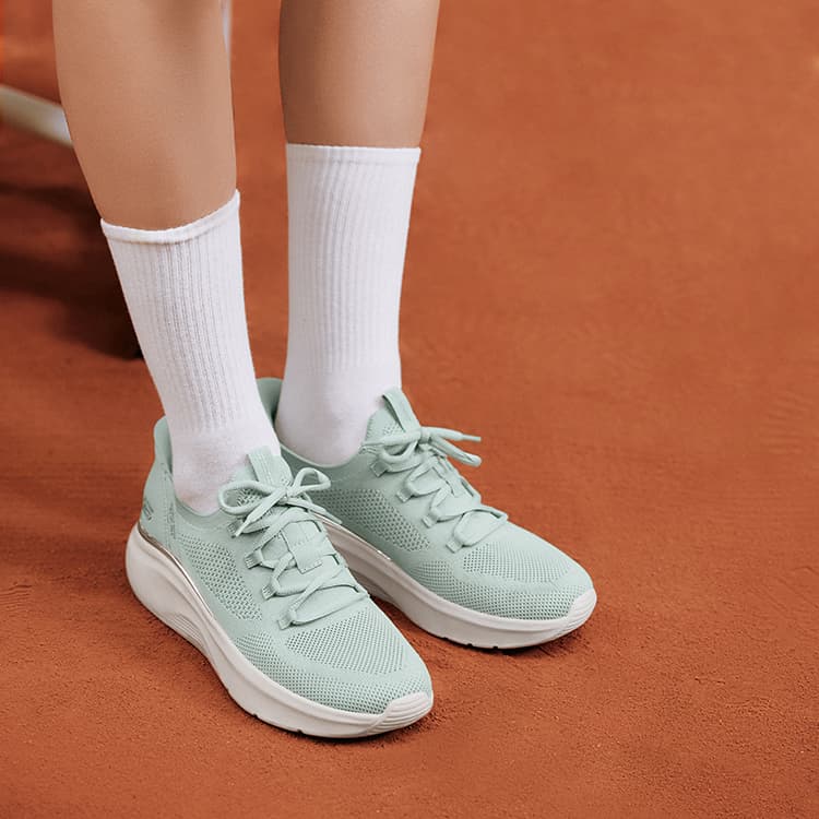 Кроссовки Skechers BOBS Sport Вспышка STEP Обувь Низкий Верх Повседневная Обувь Женская Мятно-Зеленая - изображение 7