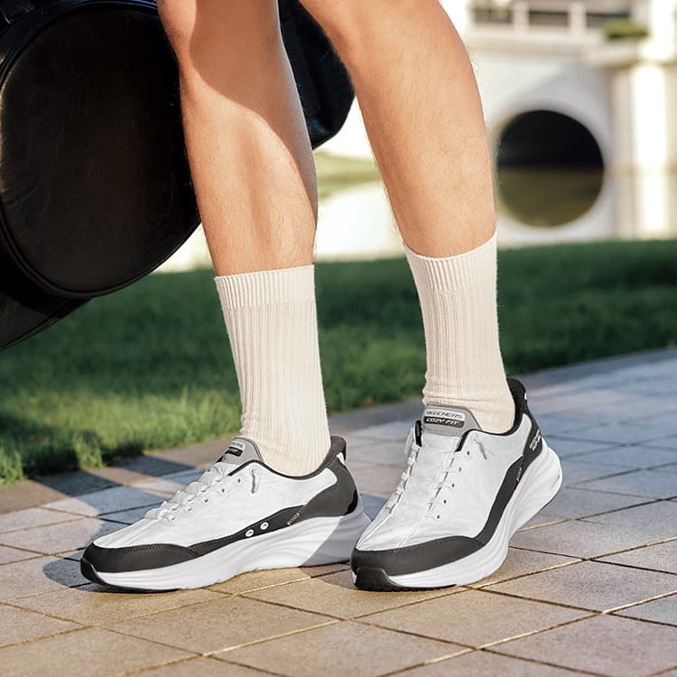 Кроссовки Skechers CONTOUR FOAM Износостойкая Легкая Повседневная Обувь Мужская Белый Черный - изображение 8