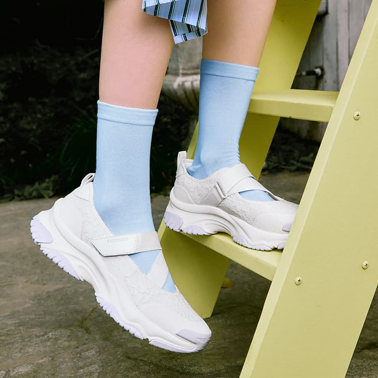 Skechers Платформа Туфли Мэри Джейн Женские Белые - изображение 8