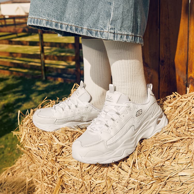 Кроссовки Skechers D'lites 4.0 White Silver - изображение 7
