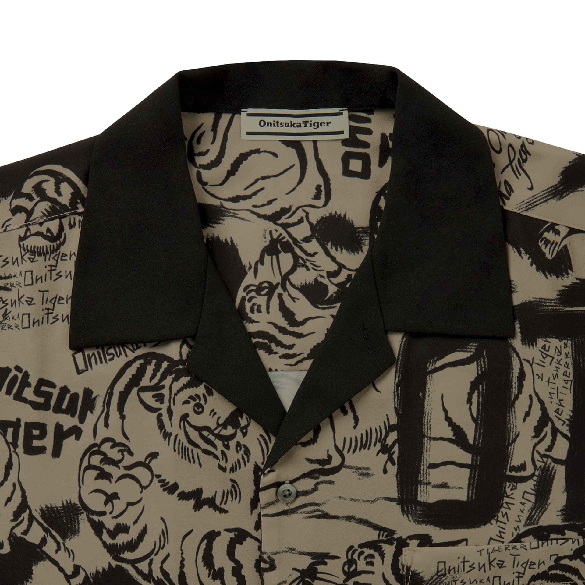 Рубашка Onitsuka Tiger PRINTED Рубашка Мужская Бежевая - изображение 3