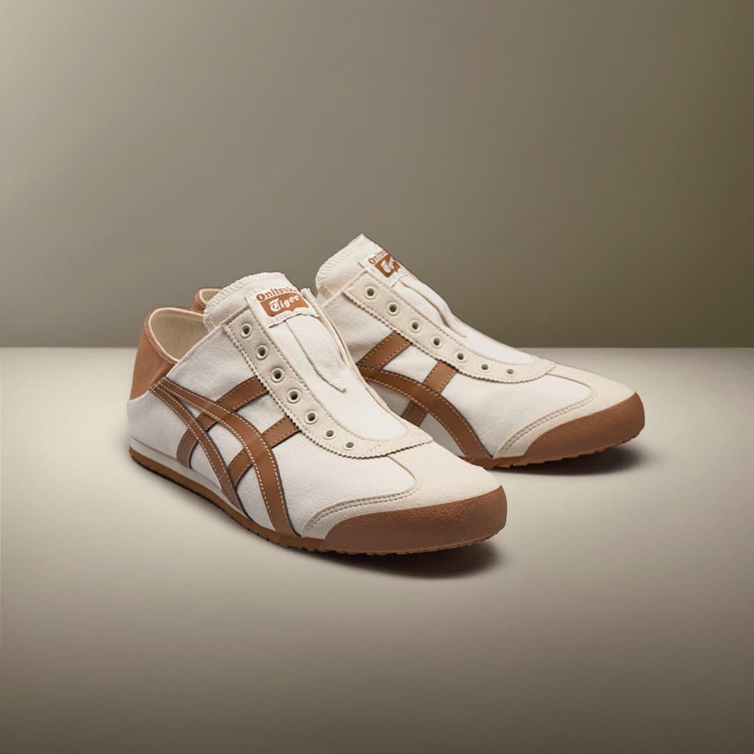 Кроссовки Onitsuka Tiger MEXICO 66 PARATY Повседневная обувь Низкий Топ Экрю Коричневый Унисекс - изображение 8