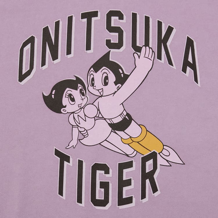 Кофта Onitsuka Tiger x Astro Boy Пуховик Свитшот Унисекс Фиолетовый - изображение 4