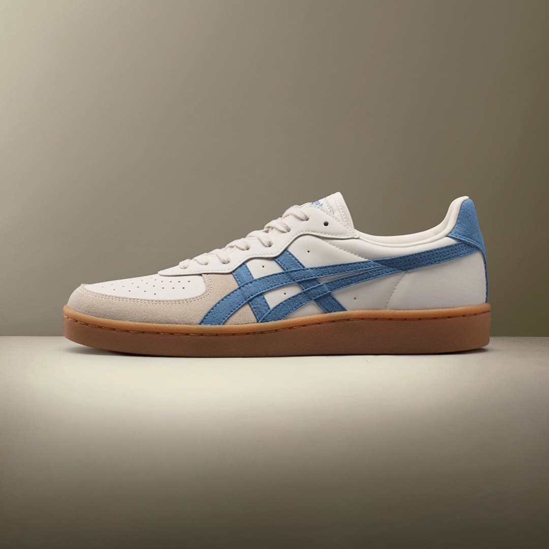 Кроссовки Onitsuka Tiger GSM Кеды для скейтбординга Low Топ Экрю Синий Унисекс - изображение 7