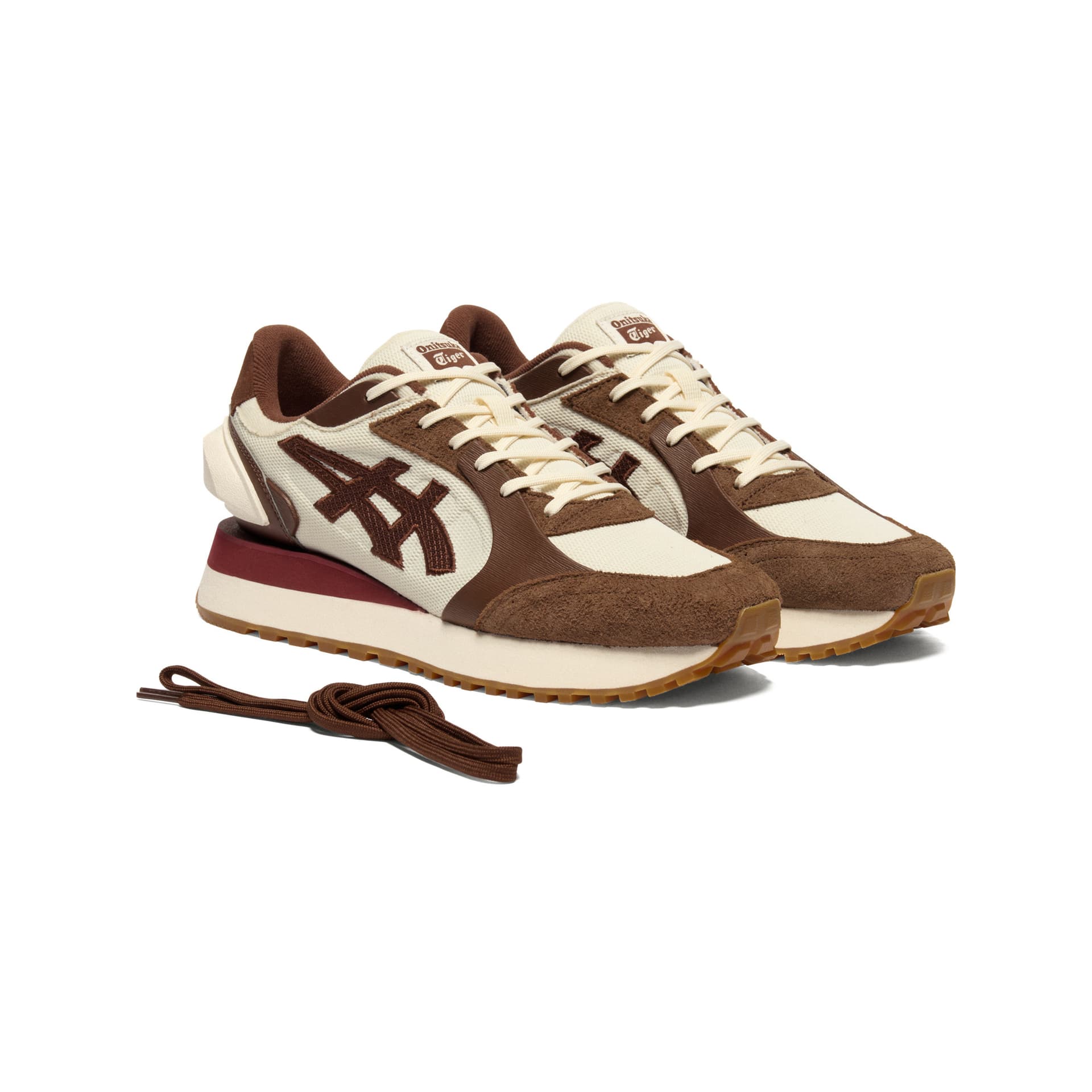 Кроссовки Onitsuka Tiger Moage Co Лоу-топы Повседневная обувь Унисекс Бежевый коричневый - изображение 7