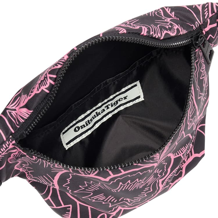 Поясная сумка Onitsuka Tiger Полиэстеровая ткань Поясная сумка (бандана) Унисекс Розовый и Черный - изображение 5